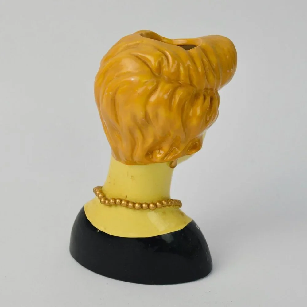 Dennis East Ceramics 2001 Vintage Lady Head Vase